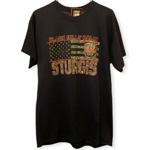 STURGIS NWT 2019 T Shirt Black Hills Motorcycle 79th Rally Sz Large New W/Tags